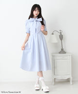 コットンバルーンボウタイリボンワンピース