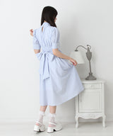 コットンバルーンボウタイリボンワンピース