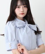 コットンバルーンボウタイリボンワンピース