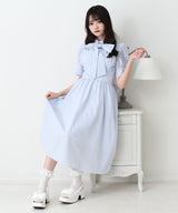 コットンバルーンボウタイリボンワンピース