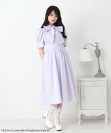 コットンバルーンボウタイリボンワンピース