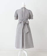 コットンバルーンボウタイリボンワンピース