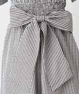 コットンバルーンボウタイリボンワンピース