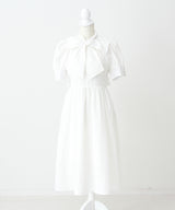 コットンバルーンボウタイリボンワンピース