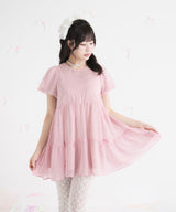 シアードットチュニックティアードワンピース【大きいサイズ有り】