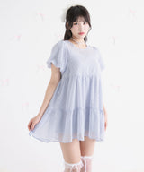 シアードットチュニックティアードワンピース【大きいサイズ有り】