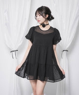 シアードットチュニックティアードワンピース【大きいサイズ有り】