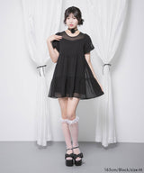 シアードットチュニックティアードワンピース【大きいサイズ有り】