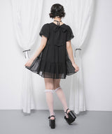 シアードットチュニックティアードワンピース【大きいサイズ有り】