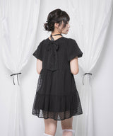 シアードットチュニックティアードワンピース【大きいサイズ有り】