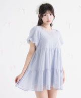 シアードットチュニックティアードワンピース【大きいサイズ有り】