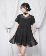 シアードットチュニックティアードワンピース【大きいサイズ有り】