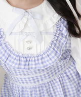 お茶会メイドヨークフリルリボンワンピース