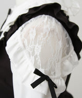 お茶会メイドヨークフリルリボンワンピース