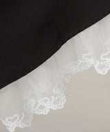 お茶会メイドヨークフリルリボンワンピース