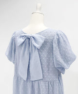 【4L-6L】シアードットチュニックティアードワンピース