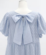 【4L-6L】シアードットチュニックティアードワンピース