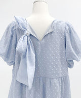 【4L-6L】シアードットチュニックティアードワンピース