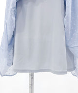 【4L-6L】シアードットチュニックティアードワンピース