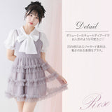 チュールフリルドールティアードチュニックキャミワンピース【大きいサイズ有り】