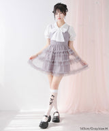 チュールフリルドールティアードチュニックキャミワンピース【大きいサイズ有り】