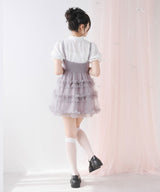チュールフリルドールティアードチュニックキャミワンピース【大きいサイズ有り】