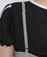 チュールフリルドールティアードチュニックキャミワンピース【大きいサイズ有り】