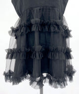 【4L-6L】チュールフリルドールティアードチュニックキャミワンピース