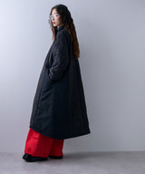 【予約 11/7発送】キルト切替スタンドロングコート