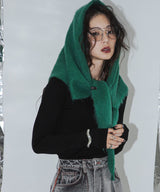 モヘアニットスカーフ