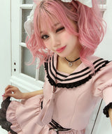 フリルセーラーカラークロップド丈半袖トップス【セットアップ可】【大きいサイズ有】