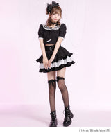 レースフリルティアードミニスカパン【セットアップ可】【スカート】【大きいサイズ有】