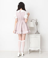 レースアップジャンスカ風ドッキングワンピース