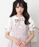 レースアップジャンスカ風ドッキングワンピース