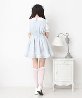 レースアップジャンスカ風ドッキングワンピース