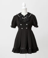 レースアップジャンスカ風ドッキングワンピース