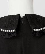 レースアップジャンスカ風ドッキングワンピース