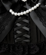 レースアップジャンスカ風ドッキングワンピース