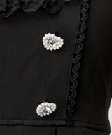 レースアップジャンスカ風ドッキングワンピース