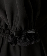 レースアップジャンスカ風ドッキングワンピース