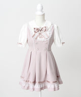 レースアップジャンスカ風ドッキングワンピース