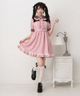 キラキラビジューレース重ねワンピース