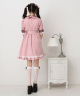 キラキラビジューレース重ねワンピース