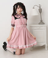 キラキラビジューレース重ねワンピース