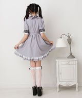 キラキラビジューレース重ねワンピース