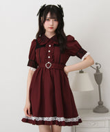 キラキラビジューレース重ねワンピース