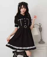 キラキラビジューレース重ねワンピース