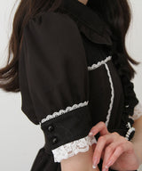 キラキラビジューレース重ねワンピース