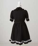 キラキラビジューレース重ねワンピース