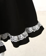 キラキラビジューレース重ねワンピース